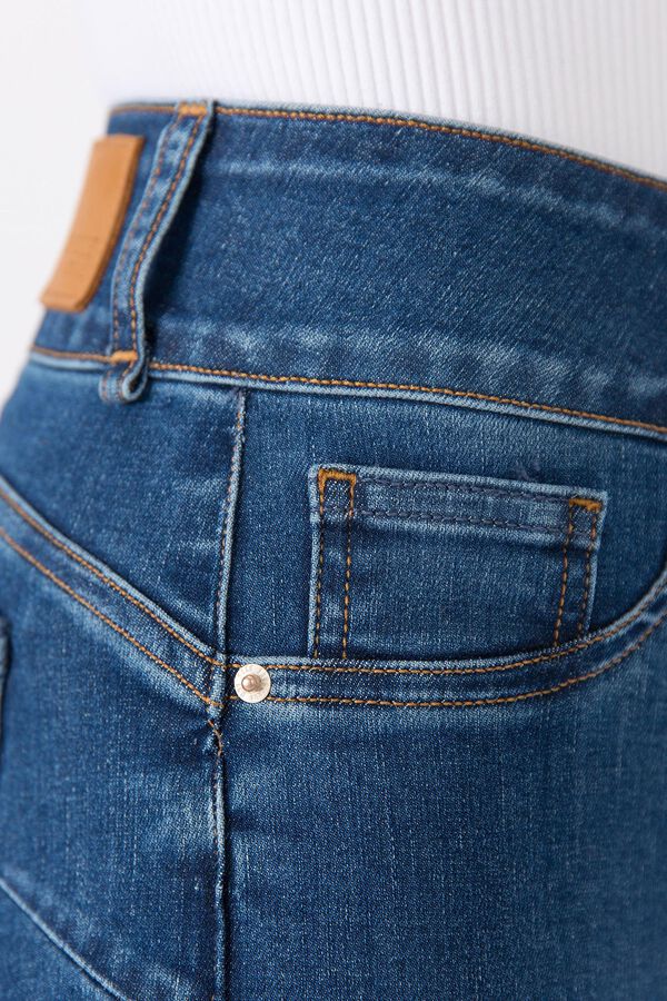 Springfield Jeans One Size Double Comfort cintura alta azul aço
