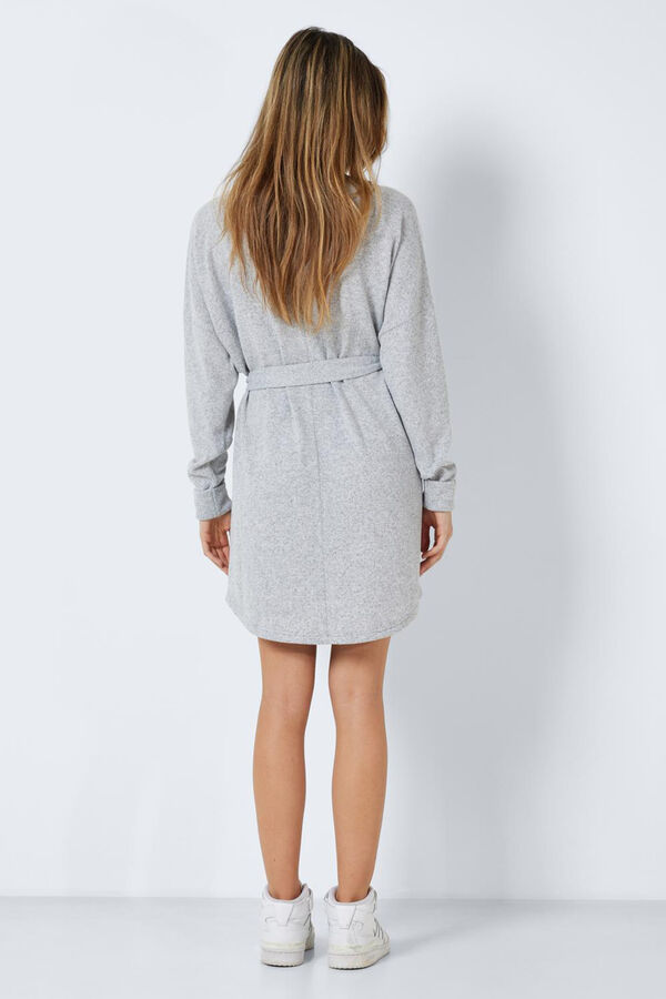 Noisy May Vestido de punto cuello alto gris