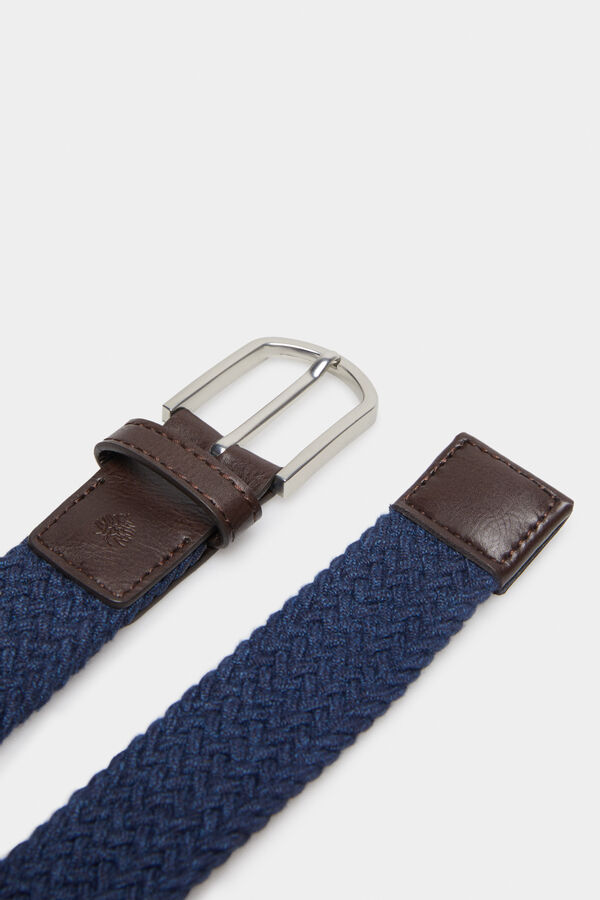 Springfield Mottled woven belt blue