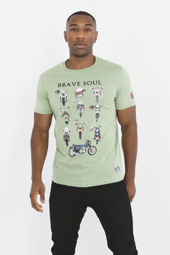 Brave Soul T-shirt de motos com manga curta