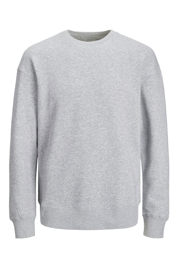 Jack & Jones PLUS Moletom Plus Sweatshirt regular fit cinzento