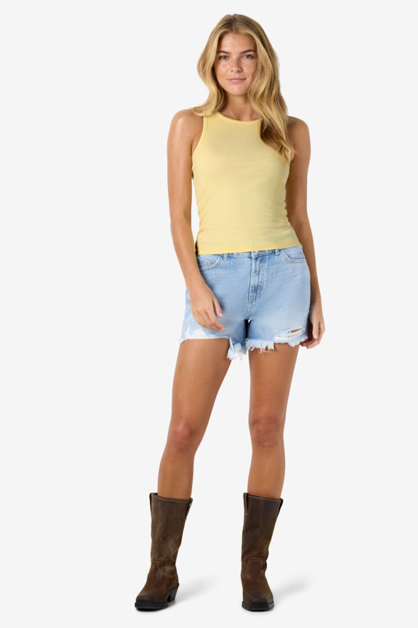 Noisy May Camiseta b&aacute;sica estilo nadadora