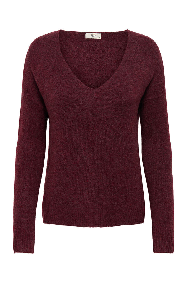 JDY V neck jumper pink