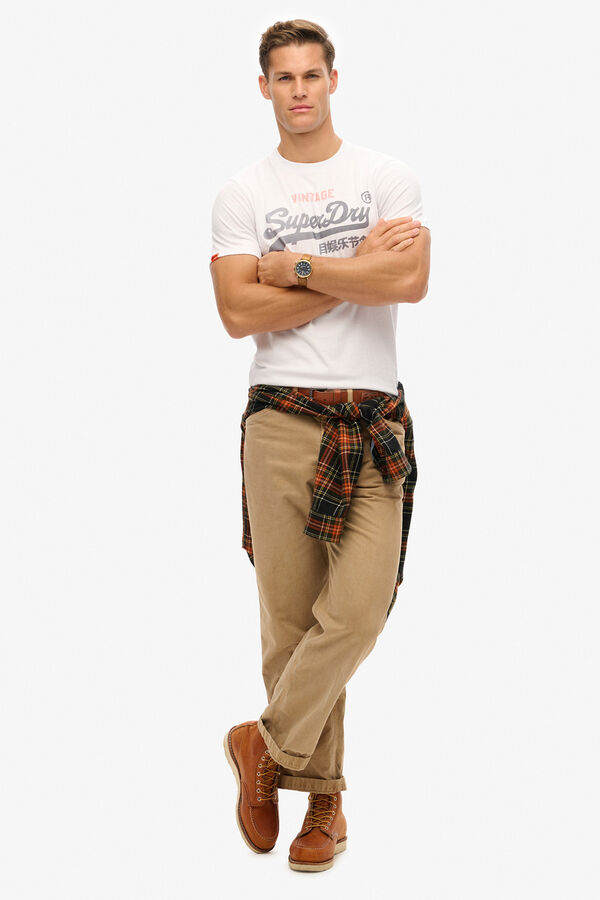 Superdry Basic large logo short-sleeved T-shirt white