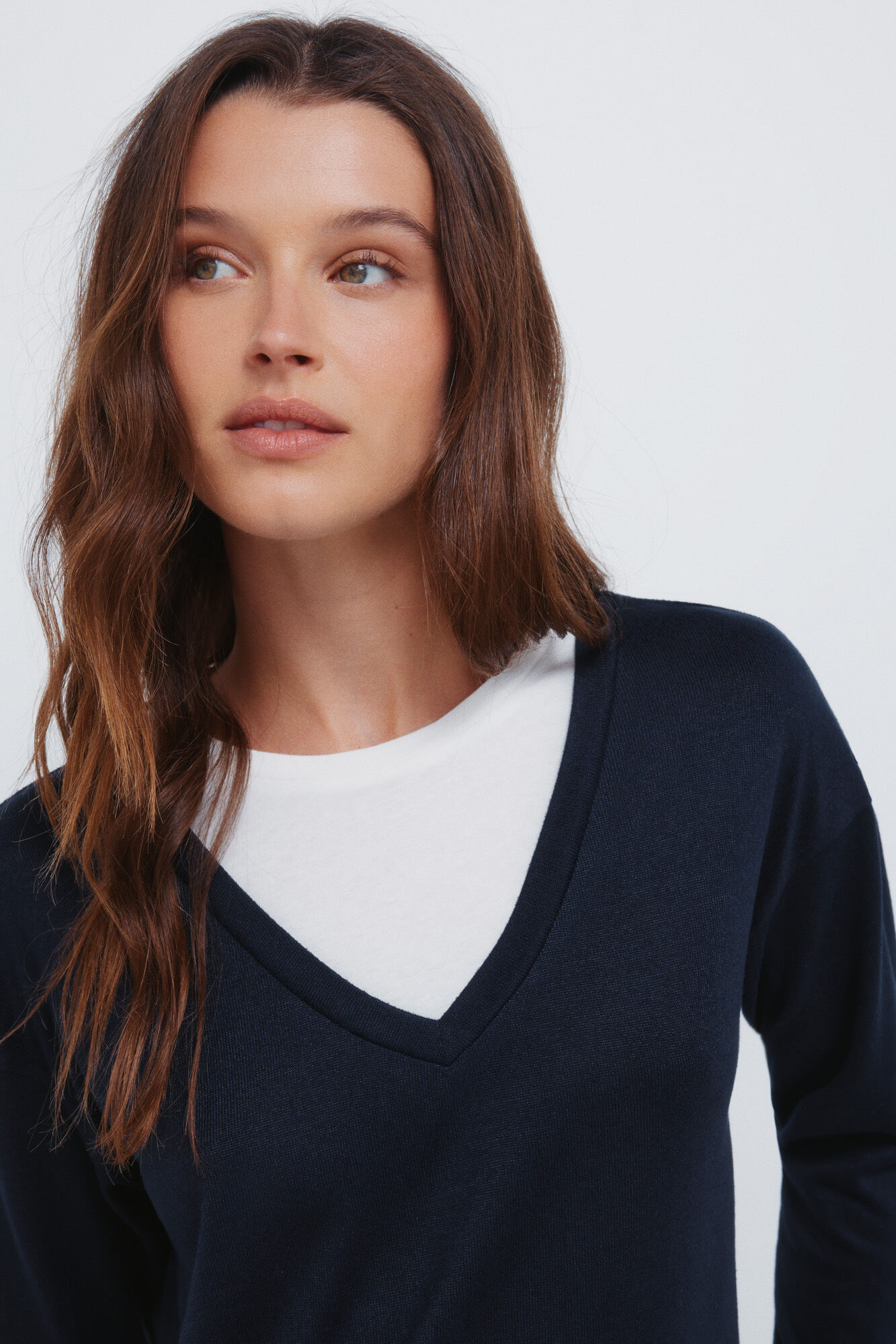 Springfield T-shirt gola em V