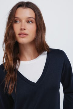 Springfield T-shirt col V combin&eacute;