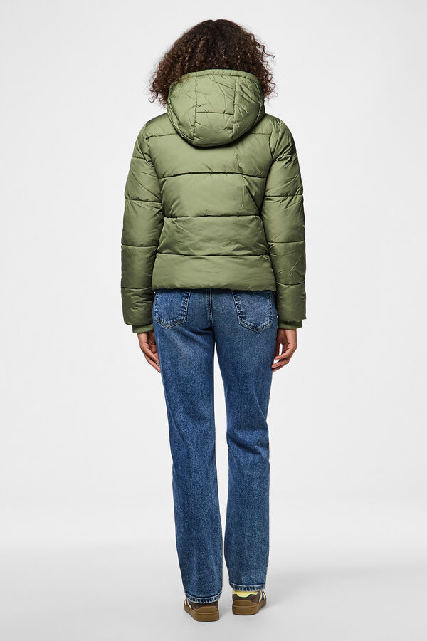 Pieces Abrigo corto acolchado verde
