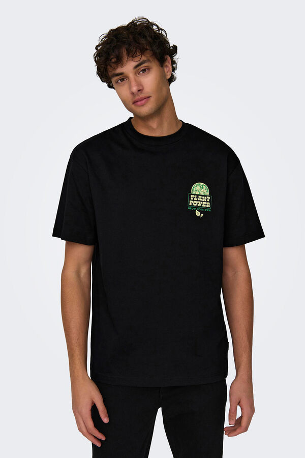 Springfield Camiseta plant power negro