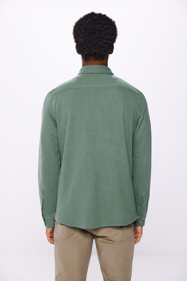 Springfield Rustic jersey-knit shirt blue