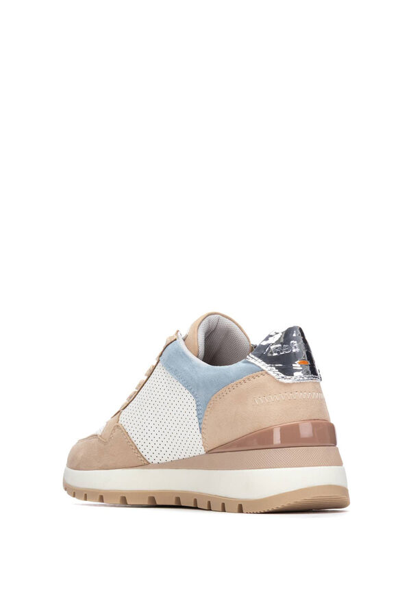 Refresh Sneakers with side zip fastening brown