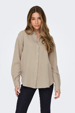 Springfield Button-up shirt with long sleeves gray