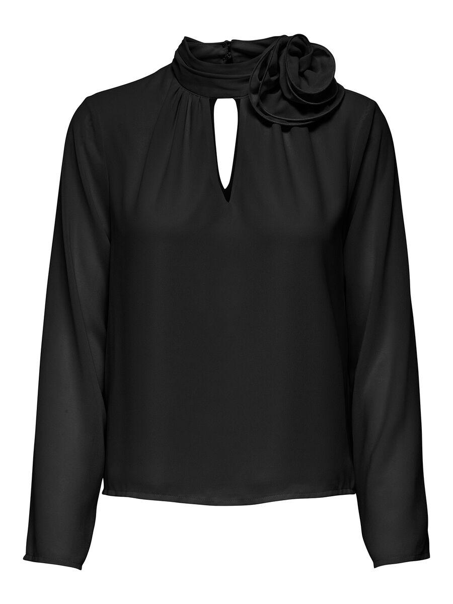 Blusa manga larga flor