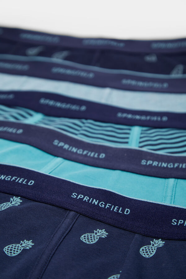 Springfield Pack 5 boxers estampados azul