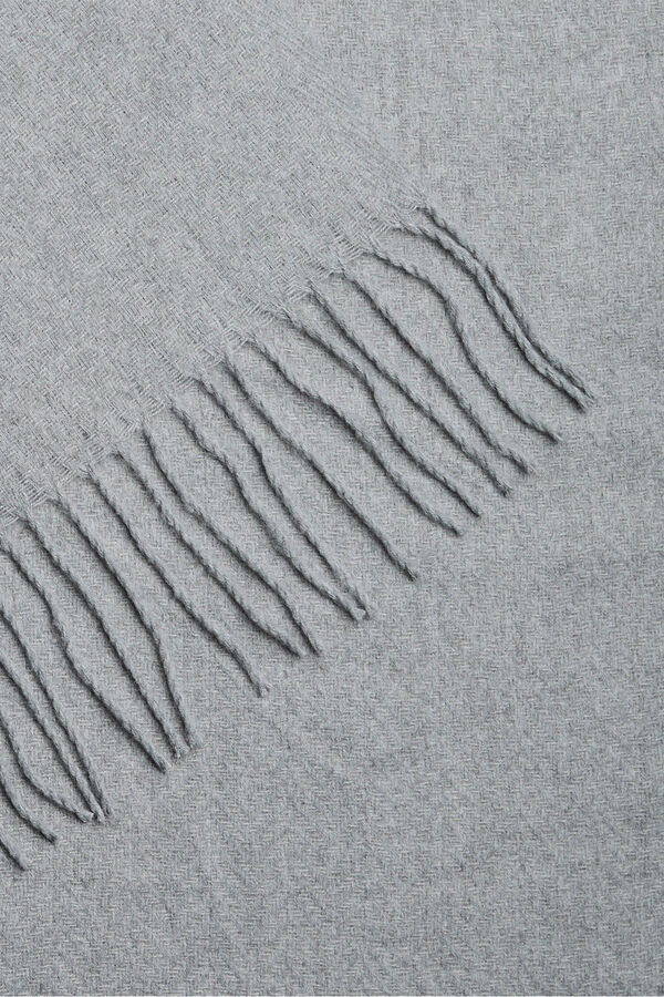 Pieces Light fringed scarf grey