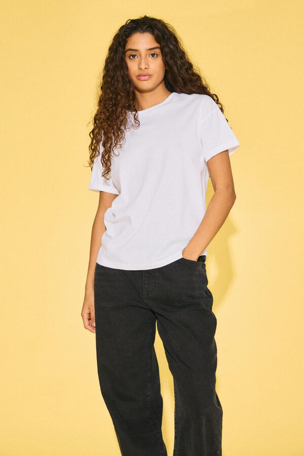 Noisy May T-shirt with back print white