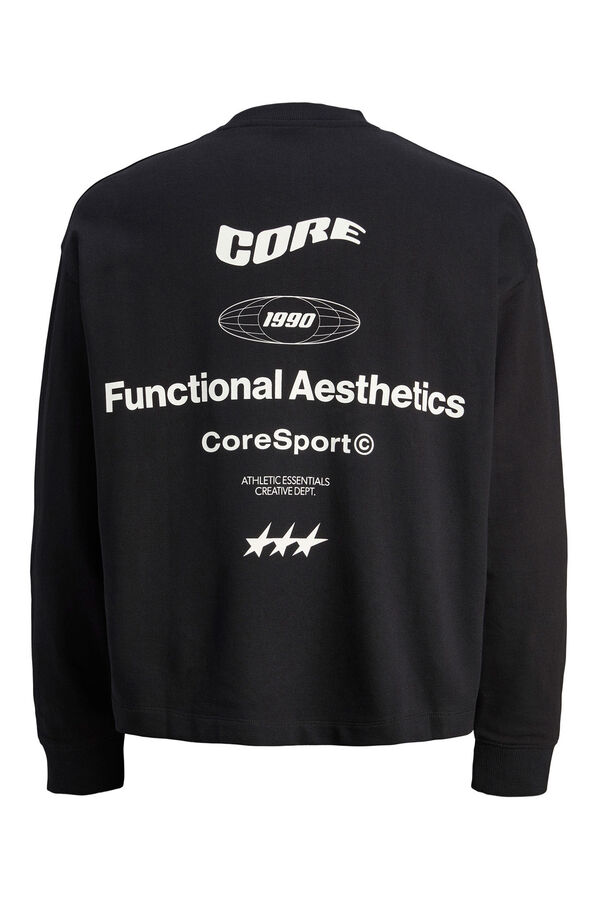 Jack & Jones Sudadera cropped athletic essentials negro