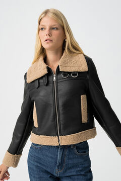 Tiffosi Abrigo con Efecto Piel Combinado