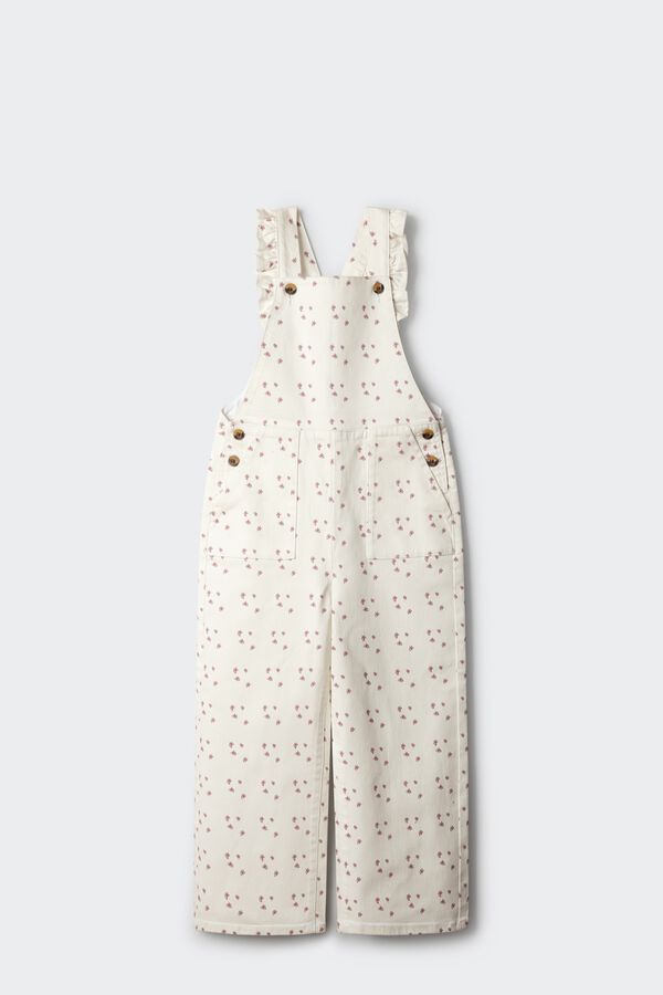 Springfield Kids Jardineiras sarja flores para menina branco