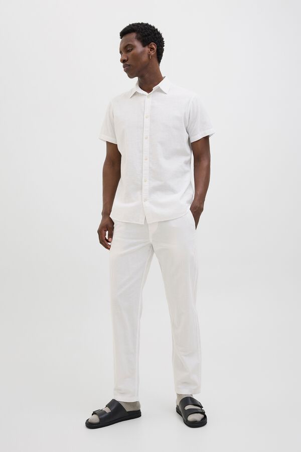 Jack & Jones Linen relaxed fit trousers printed