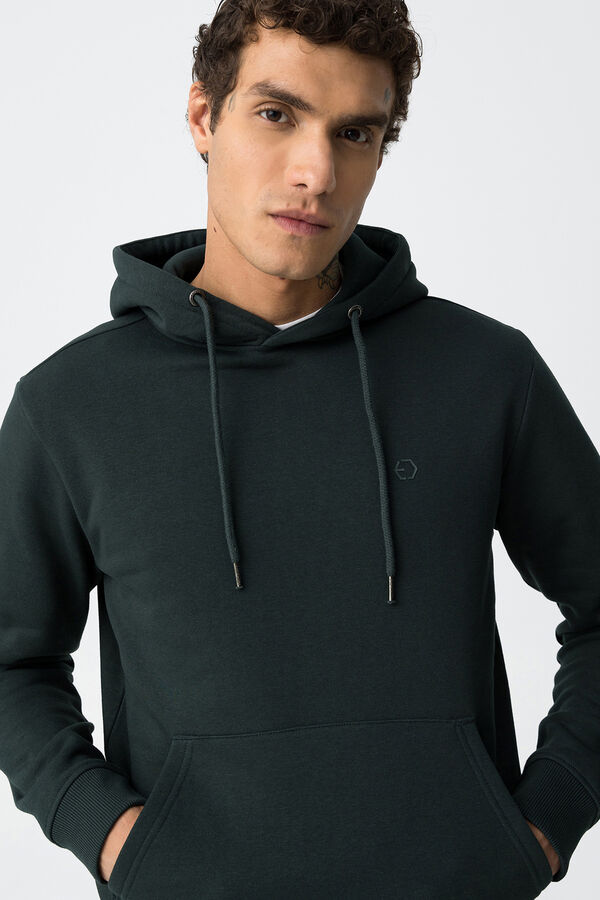 Tiffosi Hoodie B&aacute;sico verde
