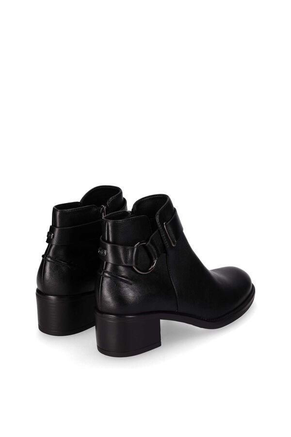 Chika 10 Metallic side buckle ankle boots black