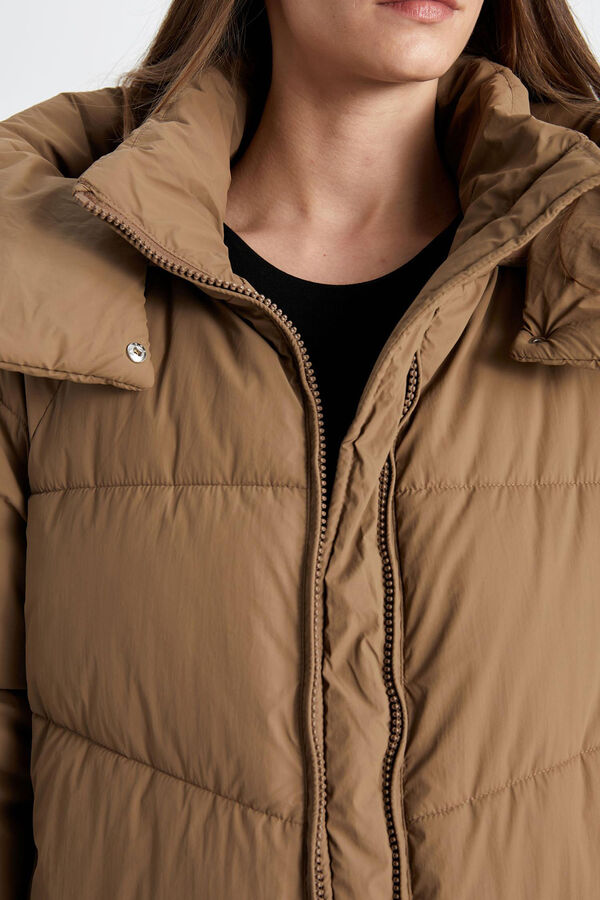 DeFacto Waterproof parka with hood nude