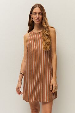 Systemaction Vestido corto de rayas