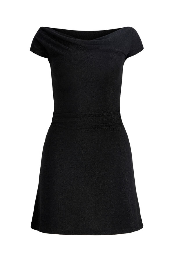 Jack & Jones Vestido corto escote barco negro