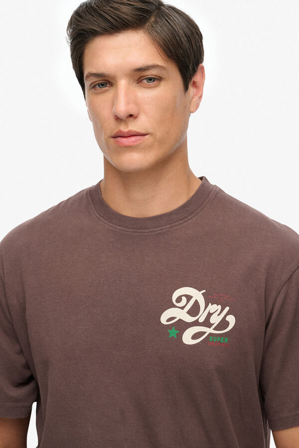Superdry Camiseta oversized marr&oacute;n