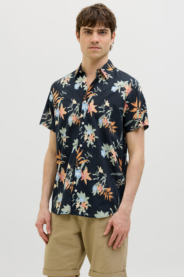 JJ REBEL Camisa estampada azul