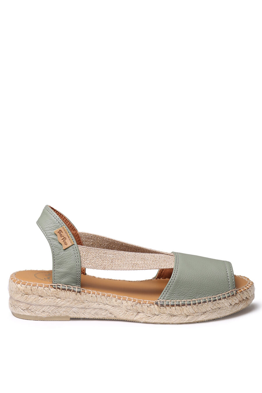 Alpargata plana de piel