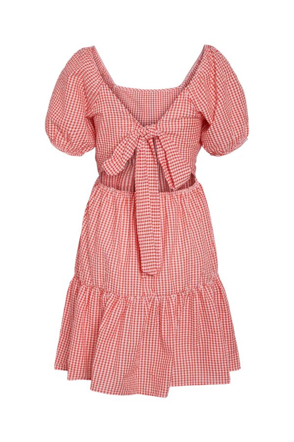 Noisy May Short dress with back tie red