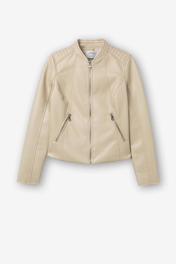 Springfield Faux leather jacket camel