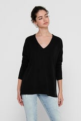 Springfield Women's knit jumper with V-neck crna