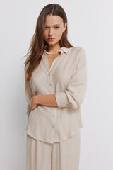 Springfield Striped long sleeve shirt beige