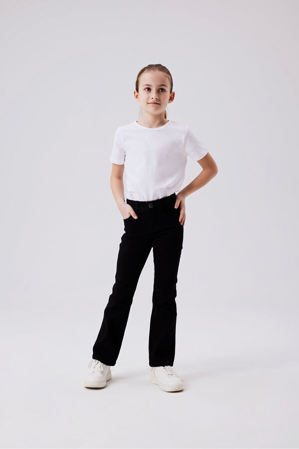 Name It Girl's bell-bottom jeans Crna