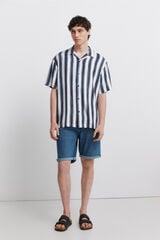 Springfield Basic slim fit denim Bermuda shorts blue