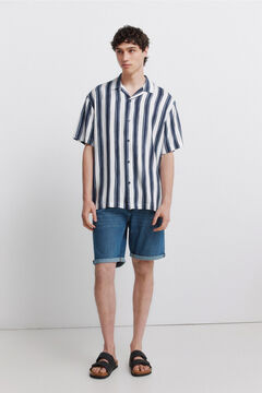 Springfield Basic slim fit denim Bermuda shorts