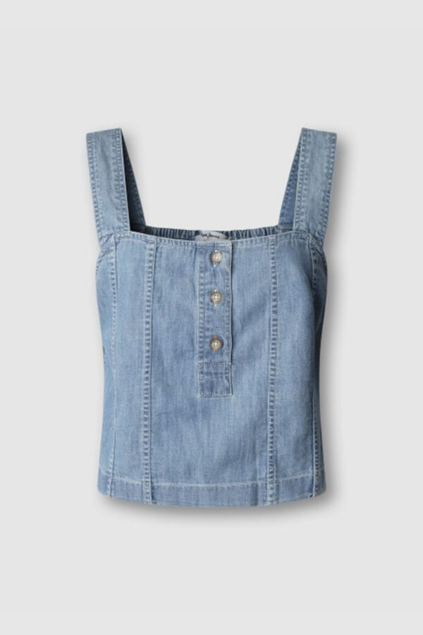 Pepe Jeans Lightweight denim gilet blue