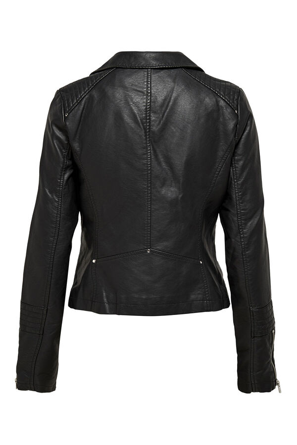 Springfield faux leather biker style jacket black