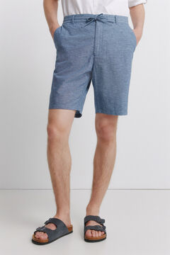 Springfield Linen comfort slim fit Bermuda shorts