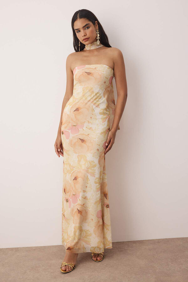 Trendyol Vestido palabra de honor blanco