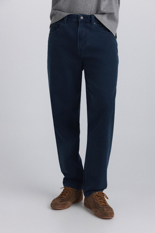 Springfield Light wash wide leg jeans blue