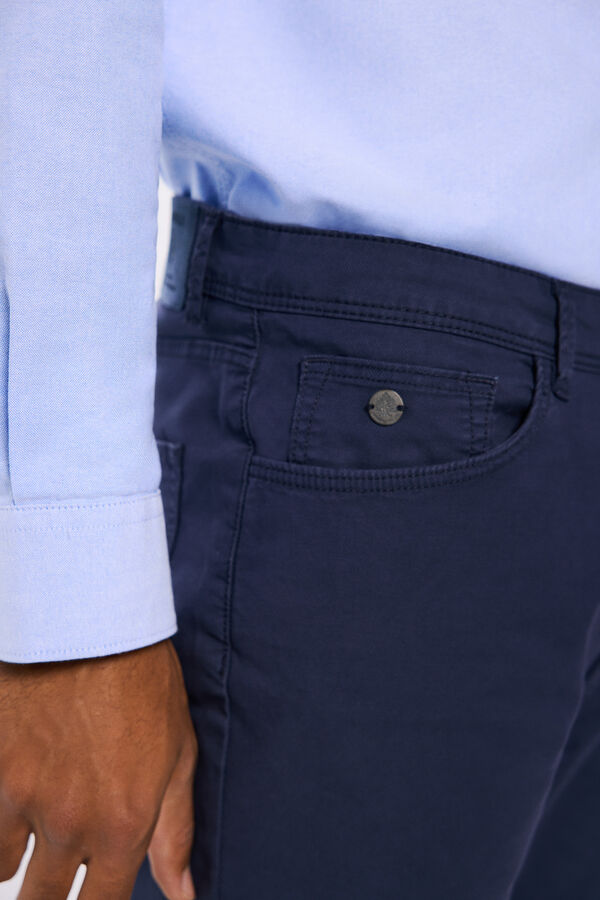 Springfield Slim fit coloured trousers plava