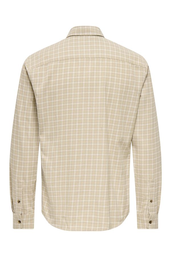 Only & Sons Plaid slim fit shirt grey