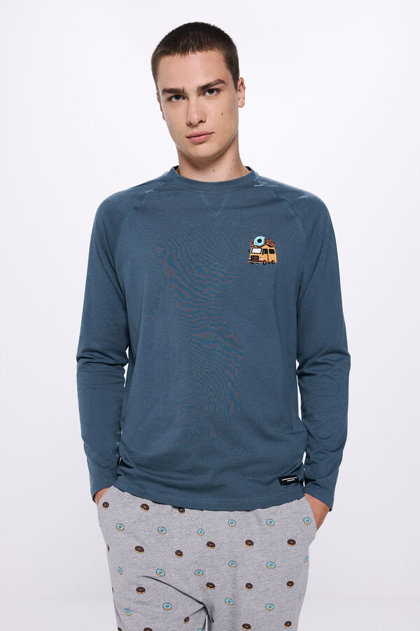 Springfield Pyjama donuts long manche raglan acqua