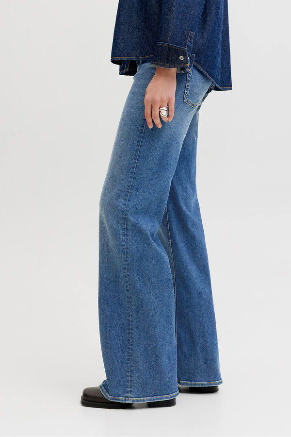 Jack & Jones Jeans flared tiro medio azul