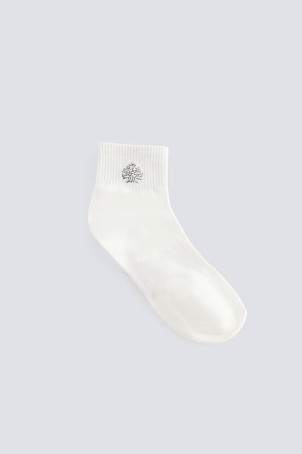 Springfield Ribbed ankle sport sock white