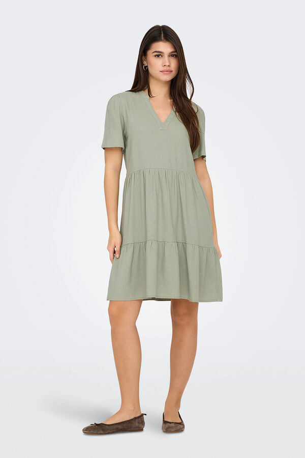 Only Short dress with short sleeves grey