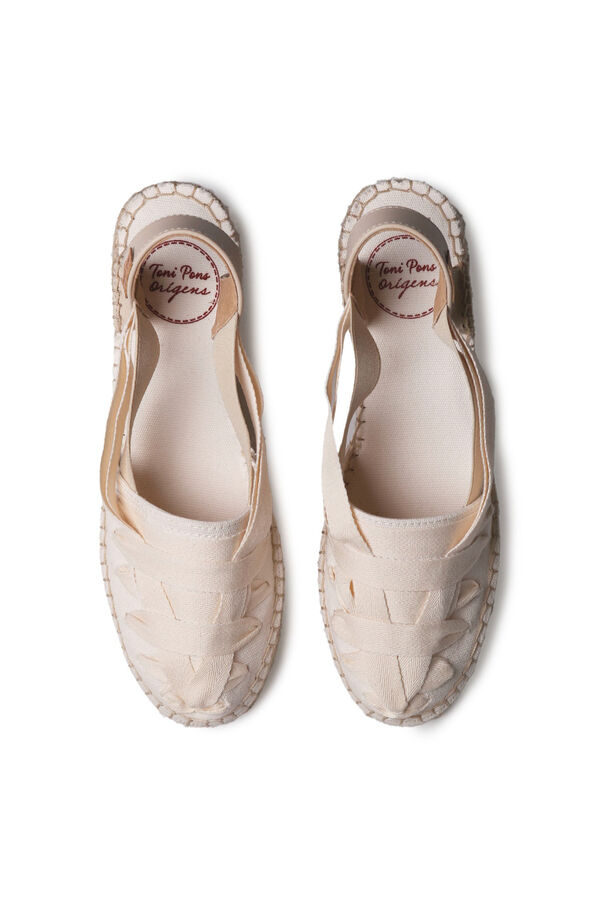 Toni Pons Wedge espadrille with ties beige